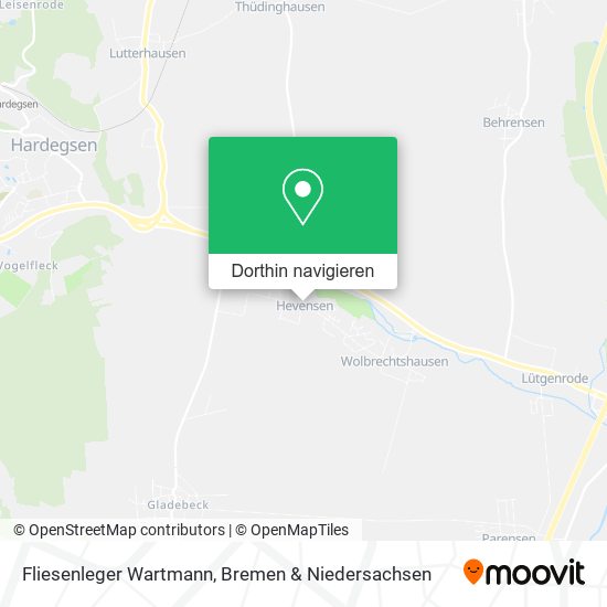 Fliesenleger Wartmann Karte