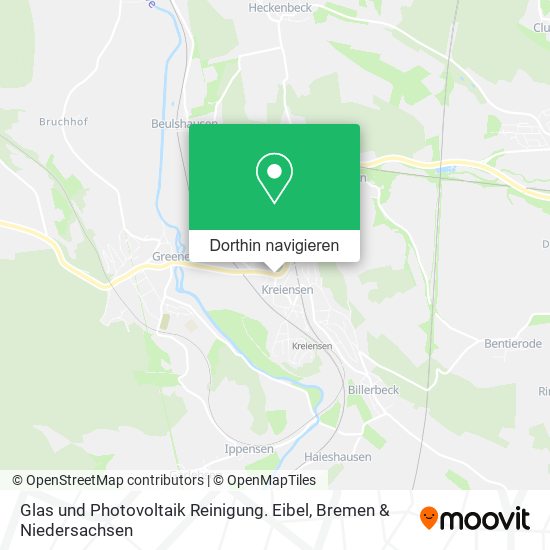 Glas und Photovoltaik Reinigung. Eibel Karte