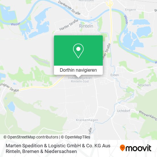Marten Spedition & Logistic GmbH & Co. KG Aus Rinteln Karte
