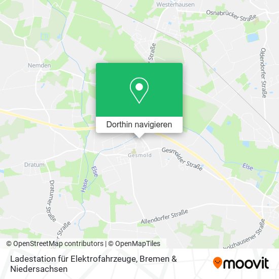 Ladestation für Elektrofahrzeuge Karte