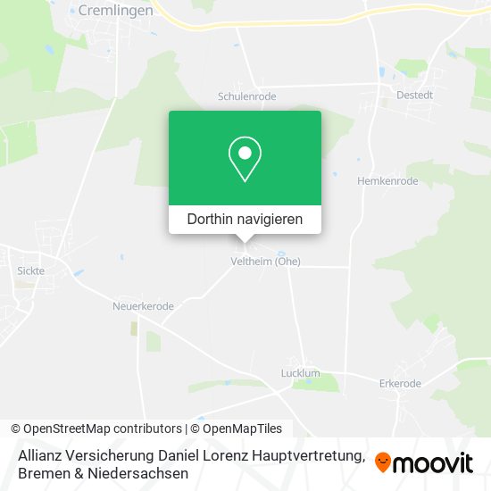 Allianz Versicherung Daniel Lorenz Hauptvertretung Karte