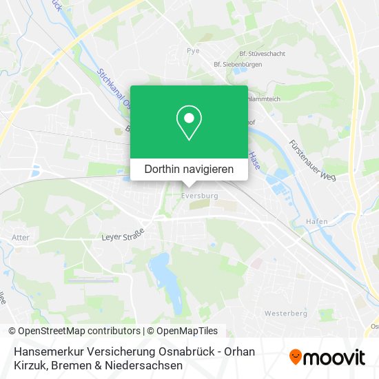 Hansemerkur Versicherung Osnabrück - Orhan Kirzuk Karte