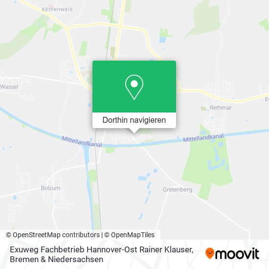 Exuweg Fachbetrieb Hannover-Ost Rainer Klauser Karte