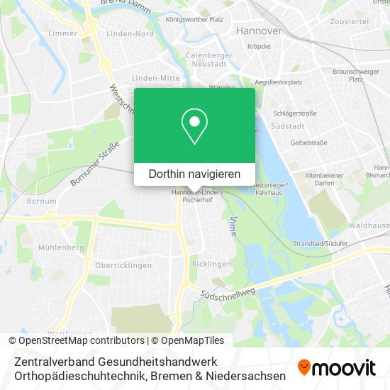 Zentralverband Gesundheitshandwerk Orthopädieschuhtechnik Karte