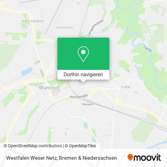 Westfalen Weser Netz Karte
