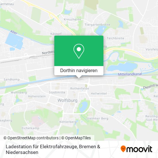 Ladestation für Elektrofahrzeuge Karte