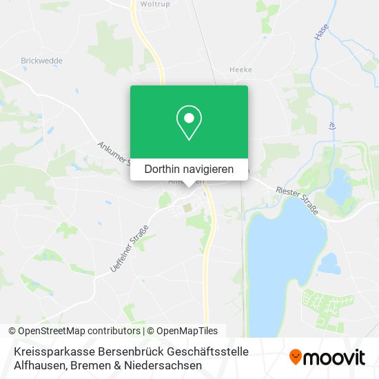 Kreissparkasse Bersenbrück Geschäftsstelle Alfhausen Karte