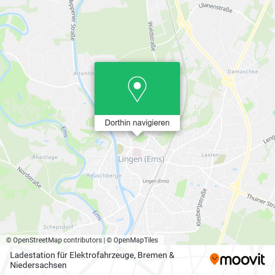 Ladestation für Elektrofahrzeuge Karte