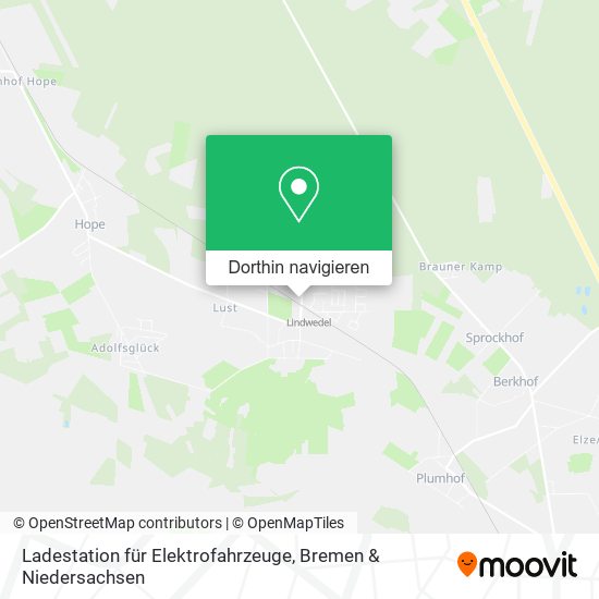 Ladestation für Elektrofahrzeuge Karte