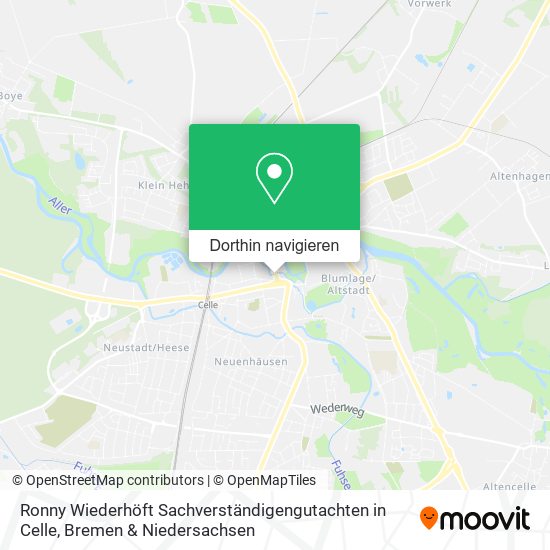 Ronny Wiederhöft Sachverständigengutachten in Celle Karte