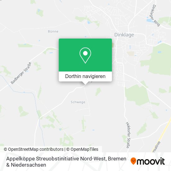 Appelköppe Streuobstinitiative Nord-West Karte