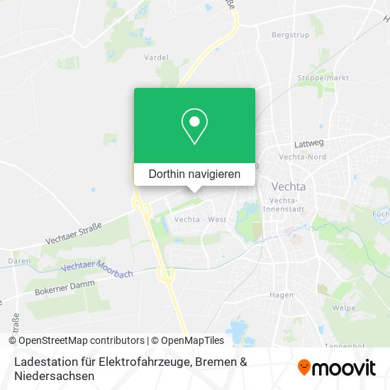 Ladestation für Elektrofahrzeuge Karte