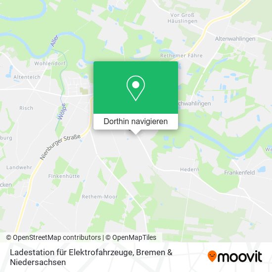 Ladestation für Elektrofahrzeuge Karte