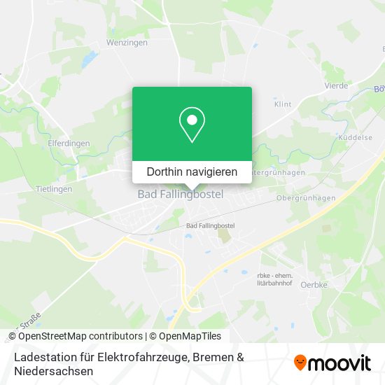 Ladestation für Elektrofahrzeuge Karte