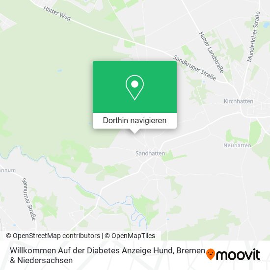 Willkommen Auf der Diabetes Anzeige Hund Karte