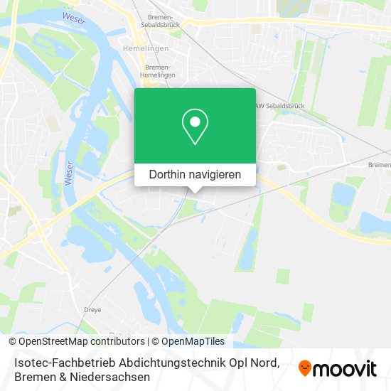 Isotec-Fachbetrieb Abdichtungstechnik Opl Nord Karte
