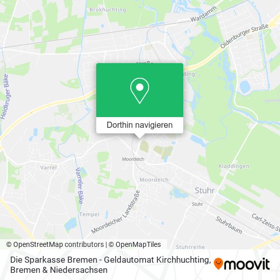 Die Sparkasse Bremen - Geldautomat Kirchhuchting Karte