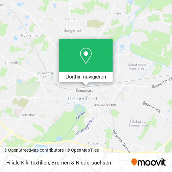 Filiale Kik Textilien Karte