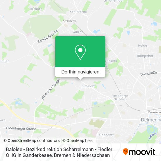 Baloise - Bezirksdirektion Scharrelmann - Fiedler OHG in Ganderkesee Karte