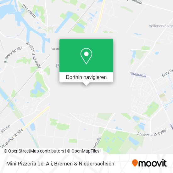 Mini Pizzeria bei Ali Karte
