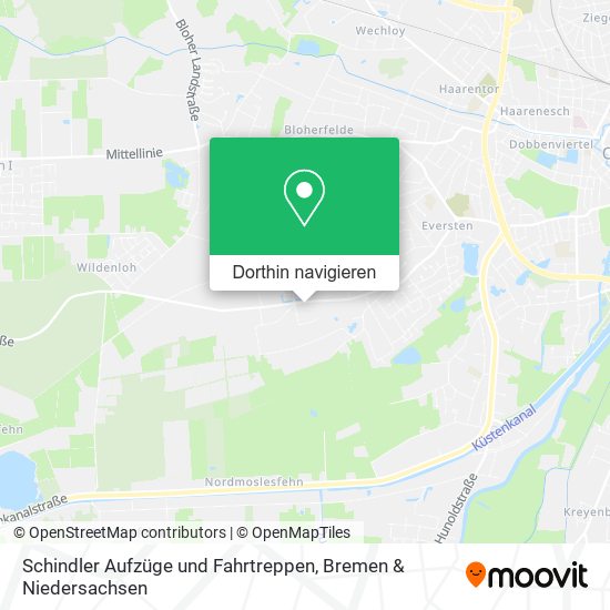 Schindler Aufzüge und Fahrtreppen Karte