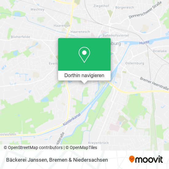 Bäckerei Janssen Karte