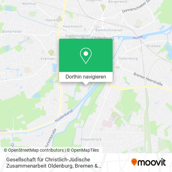 Gesellschaft für Christlich-Jüdische Zusammenarbeit Oldenburg Karte
