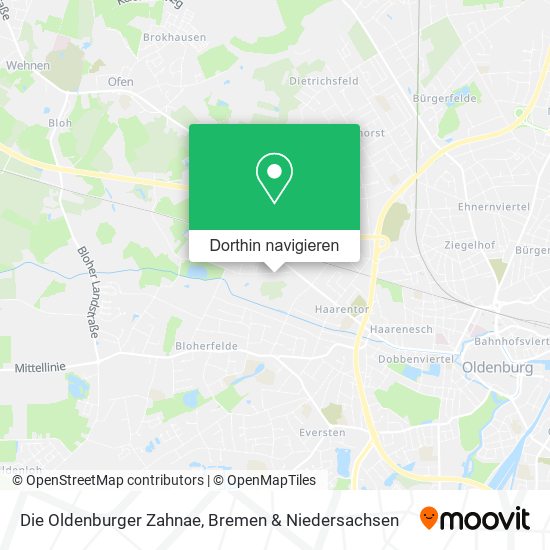 Die Oldenburger Zahnae Karte