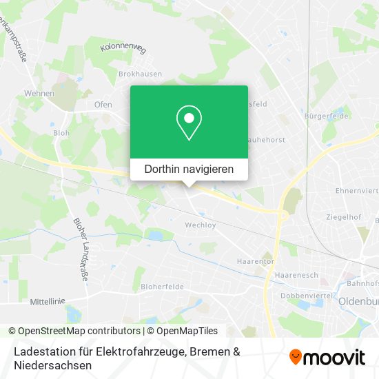 Ladestation für Elektrofahrzeuge Karte