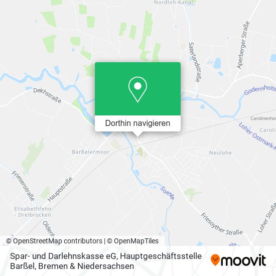 Spar- und Darlehnskasse eG, Hauptgeschäftsstelle Barßel Karte