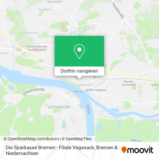 Die Sparkasse Bremen - Filiale Vegesack Karte