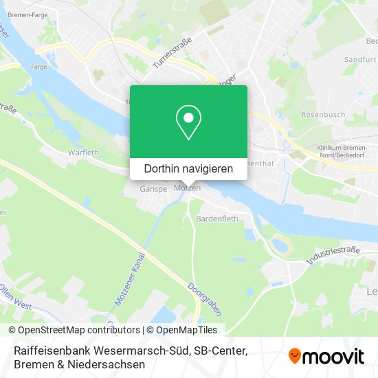 Raiffeisenbank Wesermarsch-Süd, SB-Center Karte