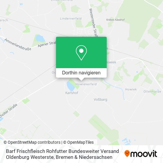 Barf Frischfleisch Rohfutter Bundesweiter Versand Oldenburg Westerste Karte