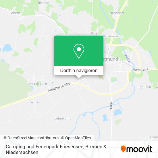 Camping und Ferienpark Friesensee Karte