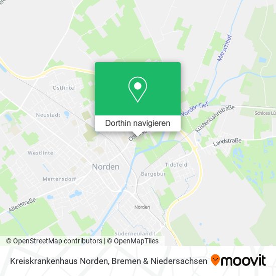 Kreiskrankenhaus Norden Karte