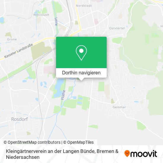 Kleingärtnerverein an der Langen Bünde Karte