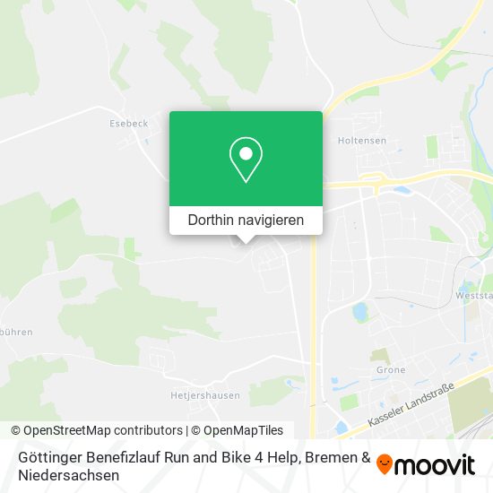 Göttinger Benefizlauf Run and Bike 4 Help Karte