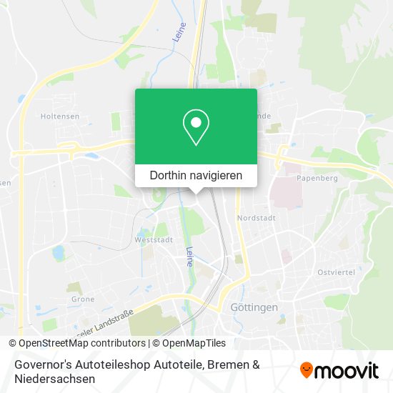 Governor's Autoteileshop Autoteile Karte