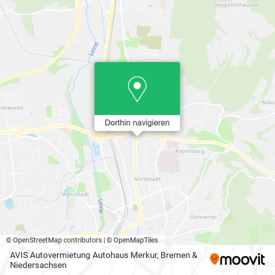 AVIS Autovermietung Autohaus Merkur Karte