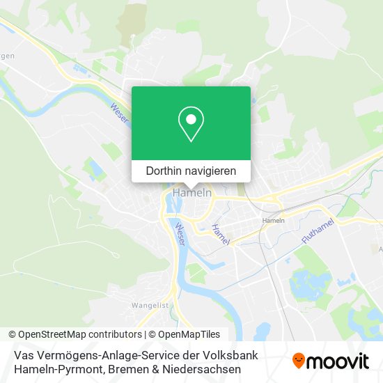 Vas Vermögens-Anlage-Service der Volksbank Hameln-Pyrmont Karte