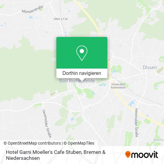 Hotel Garni Moeller's Cafe Stuben Karte