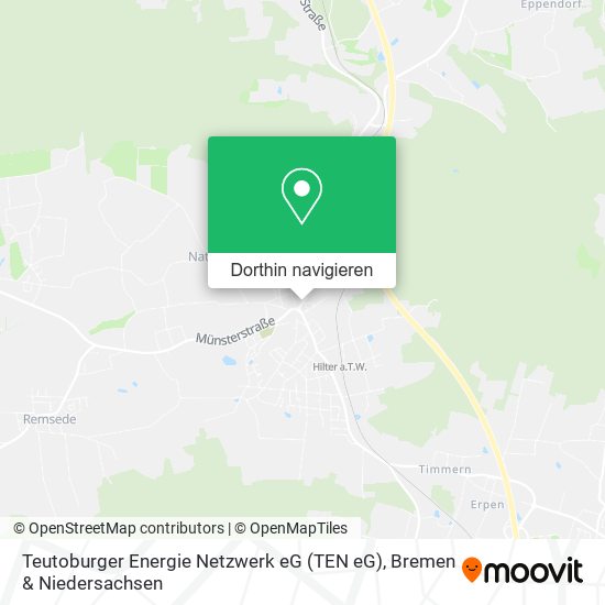 Teutoburger Energie Netzwerk eG (TEN eG) Karte
