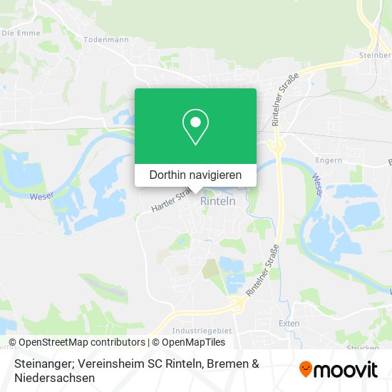 Steinanger; Vereinsheim SC Rinteln Karte