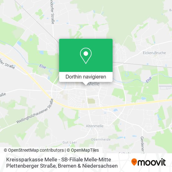 Kreissparkasse Melle - SB-Filiale Melle-Mitte Plettenberger Straße Karte