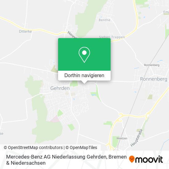 Mercedes-Benz AG Niederlassung Gehrden Karte