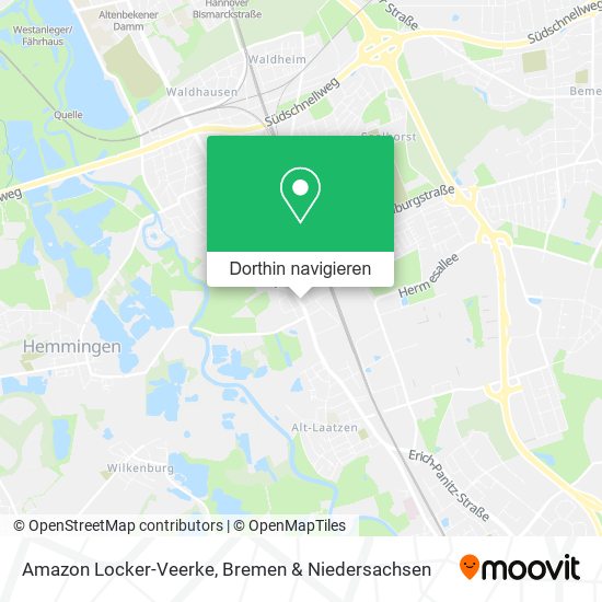 Amazon Locker-Veerke Karte