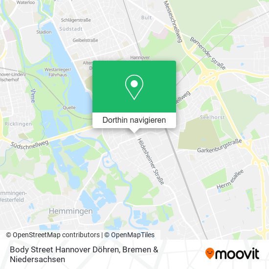 Body Street Hannover Döhren Karte