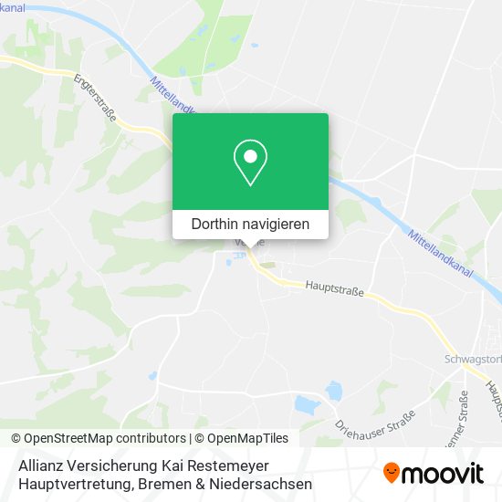 Allianz Versicherung Kai Restemeyer Hauptvertretung Karte