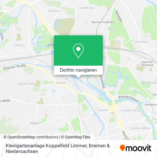 Kleingartenanlage Koppelfeld Limmer Karte