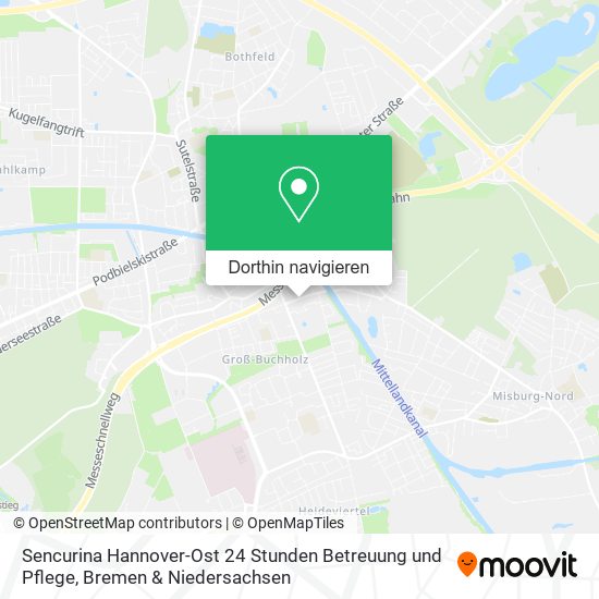 Sencurina Hannover-Ost 24 Stunden Betreuung und Pflege Karte